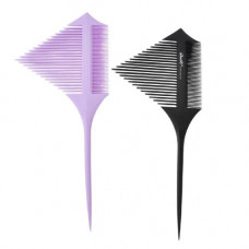 Гребінець трикутний для вуального мілірування з пластиковим хвостиком "ДенІС professional"(JDZ-02)