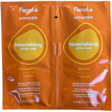 Зразок шампунь+маска для сухого волосся Fanola Wonder Nourishing Vegan (2х15мл) Набори косметики для волосся