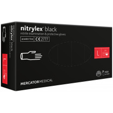 Рукавички нітрилові неопудрені Nitrylex Black L (100шт) Nitrylex