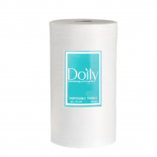 Рушники одноразові гладкі в рулоні білі Doily (40х70) (100шт) Doily