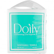 Рушники одноразові гладкі в пачці білі Doily Compact (40х70) (50шт) Doily