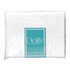 Серветки одноразові гладкі складені білі Doily (30х40) (100шт) Doily