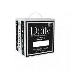 Рушники одноразові гладкі в коробці білі Doily Cross Infinity (40х70) (50шт) Doily